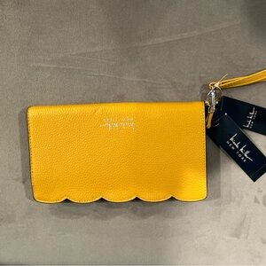 Nicole Miller Yellow Wristlet Clutch